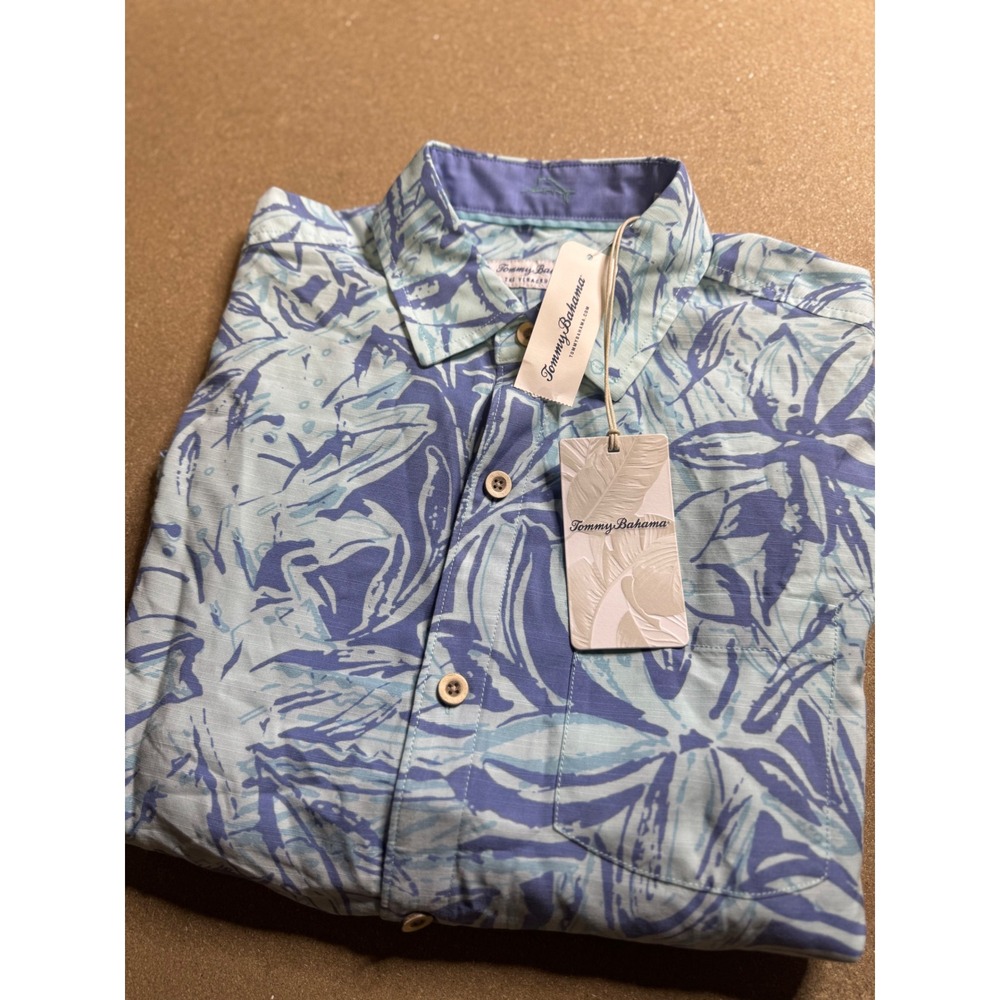 Tommy Bahama The Veracruz Cay Impressions Shirt Mens S Small Blue Floral $89